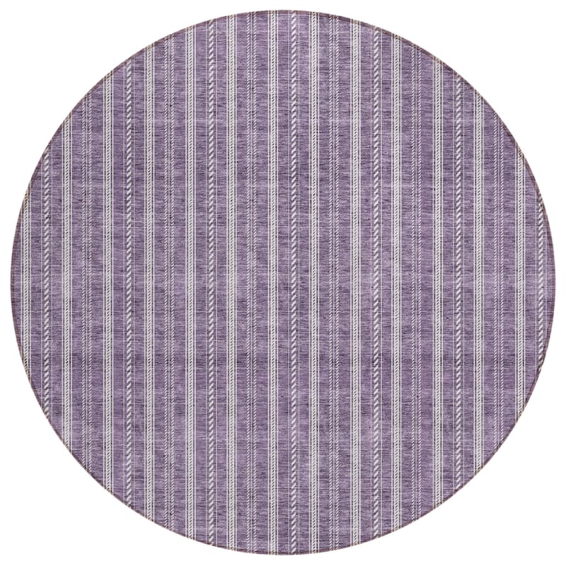 HomeRoots Striped Transitional Rectangle Outdoor Rug