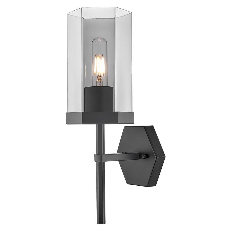 Innovations Lighting 463-1W-G463-8SM Blakeley 15" Tall Wall Sconce - Matte Black