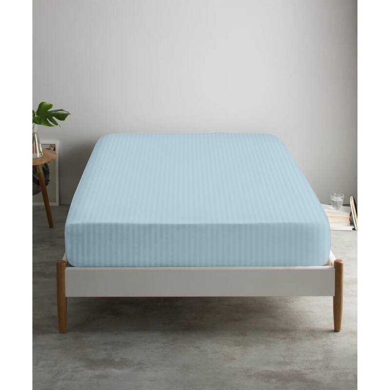 Feather & Stitch 500 Thread Count Damask Stripe ONLY Fitted Sheet