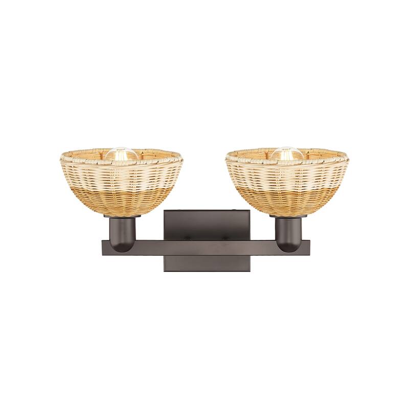 Innovations Lighting 716-2W-12-16 Natural Ballston Dome Vanity Natural