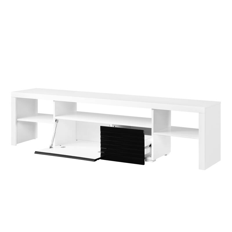 Modern Style 75" TV Stand with 2/3 Extension Drawer and Shelf for TVs Up to 80"
