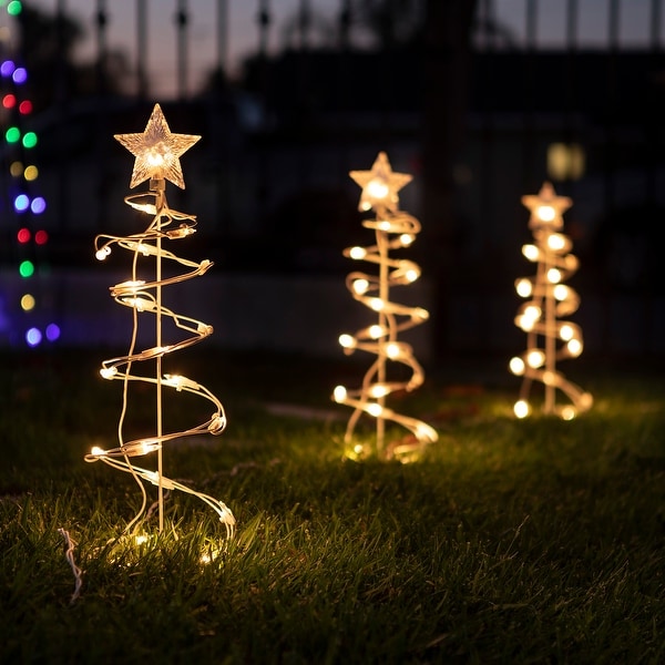 Outdoor spiral store christmas tree