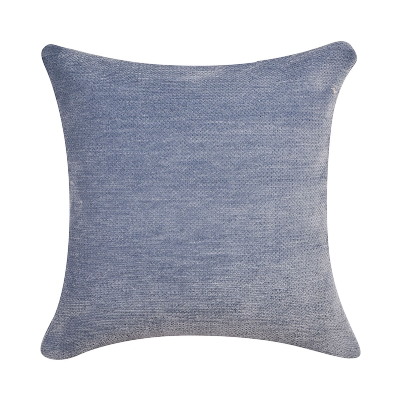Sevita Transitional Solid Chenille Indoor Throw PIllow - 20" x 20" - Spa Bue