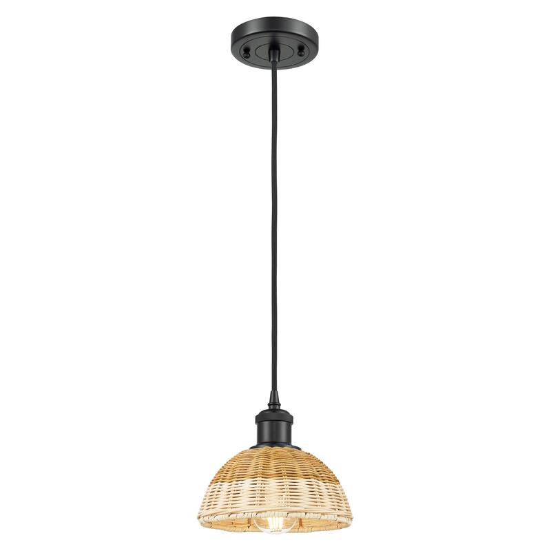 Innovations Lighting Endless Possibilities Ballston - Bristol Natural II - 1 Light 8" Cord Hung Mini Pendant - Matte Black