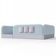preview thumbnail 67 of 124, Twin/Full/Queen Teddy Fleece Floor Bed with Upholstered Safety Rails and Pocket