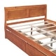 preview thumbnail 52 of 50, Full Wood Platform Bed with Drawers - Elegant Design, No Box Spring Needed