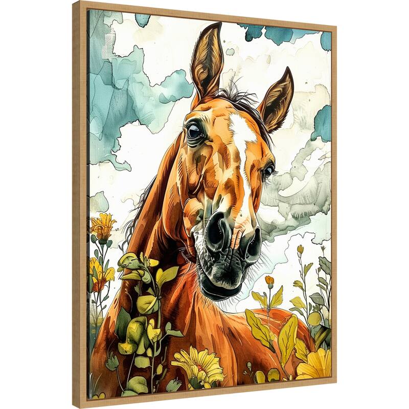 Horse Sky by Justyna Jaszke Framed Canvas Wall Art