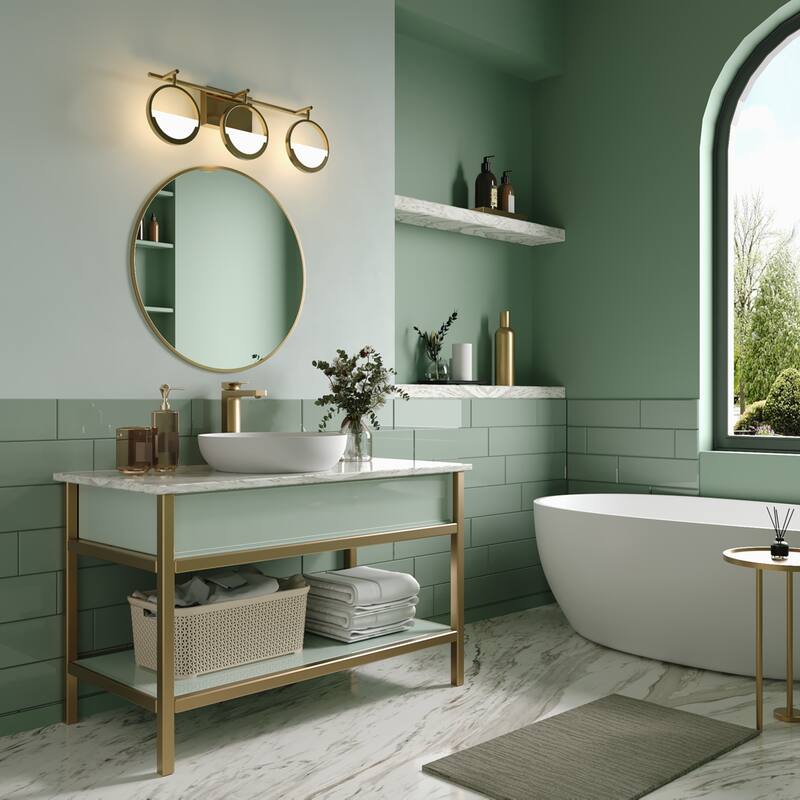 ExBrite Modern Style 3-Light LED Vanity Light, Energy-Efficient