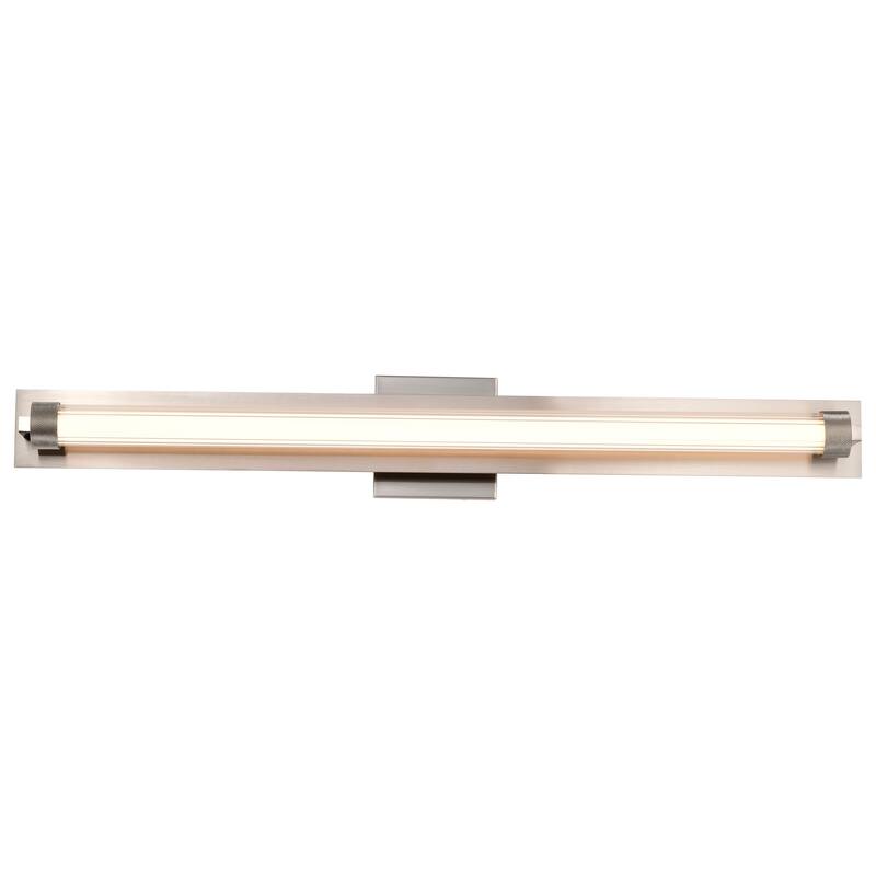 Larissa 32 Inch LED Vanity 3000K CCT Brushed Nickel Finish Opaque Glass - Brushed Nickel
