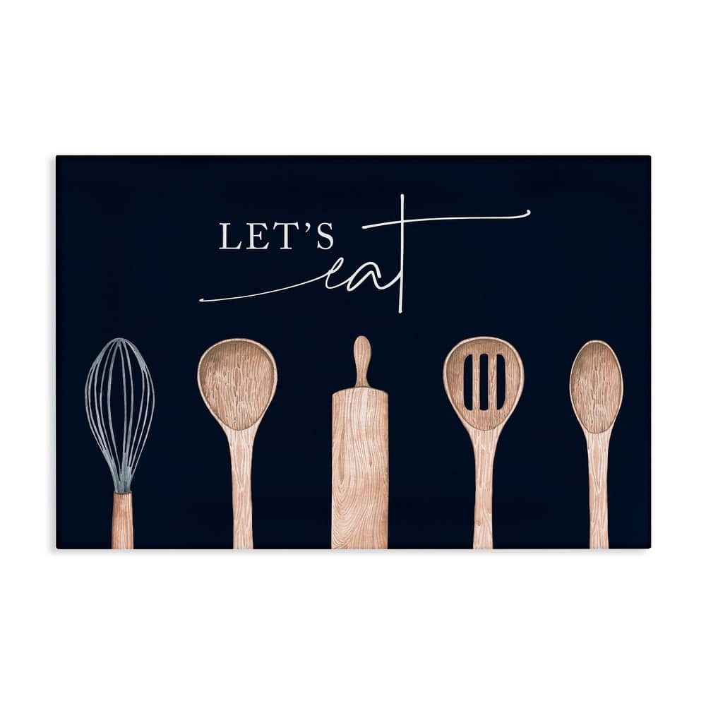 Stupell Let's Eat Kitchen Utensils Canvas Wall Art Design By Lux + Me Designs