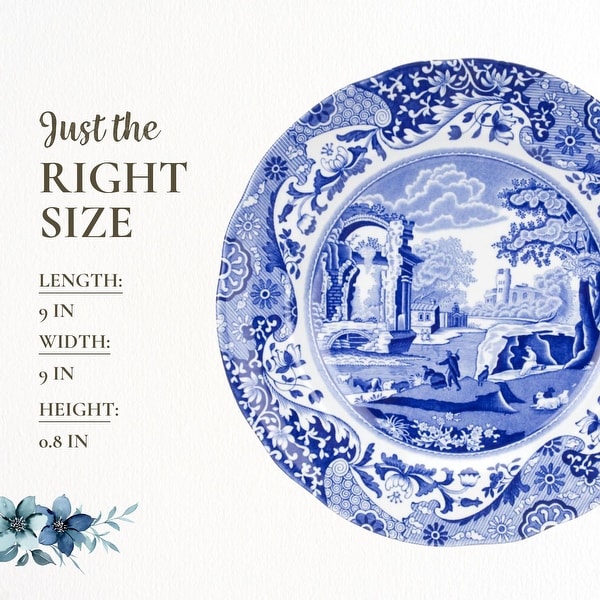 Spode Set of 4 Blue Italian Plates - Bed Bath & Beyond - 38394889