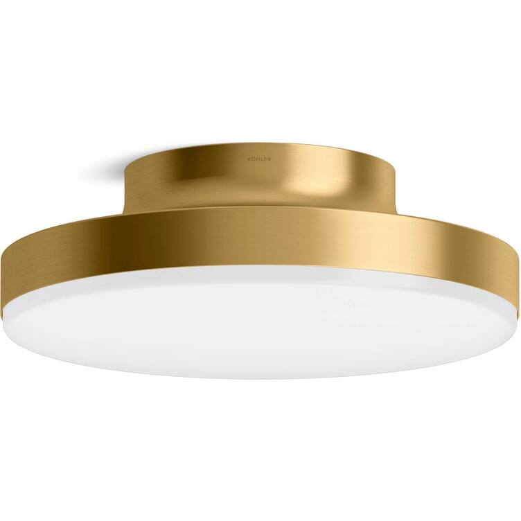Kohler Lighting 30624-FMLED Purist 15" Wide Semi-Flush Drum Ceiling - Brushed Moderne Brass