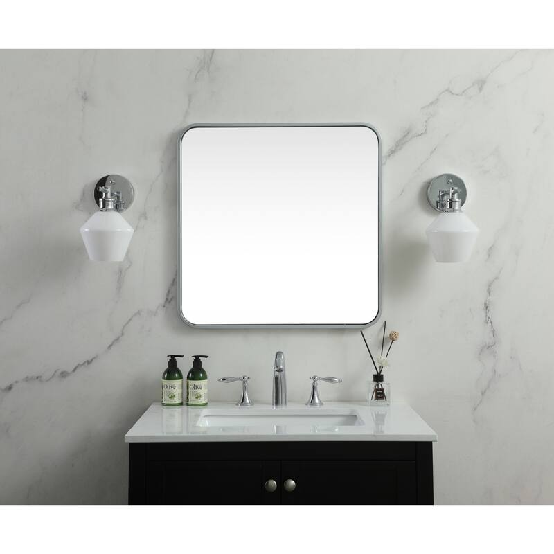 Elegant Lighting MR802424 Evermore 24" W x 24" H Transitional Square