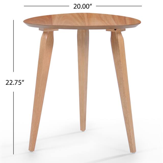 Hoyt Mid-Century Wood End Table by Christopher Knight Home - 20" L x 20" W x 22.75" H
