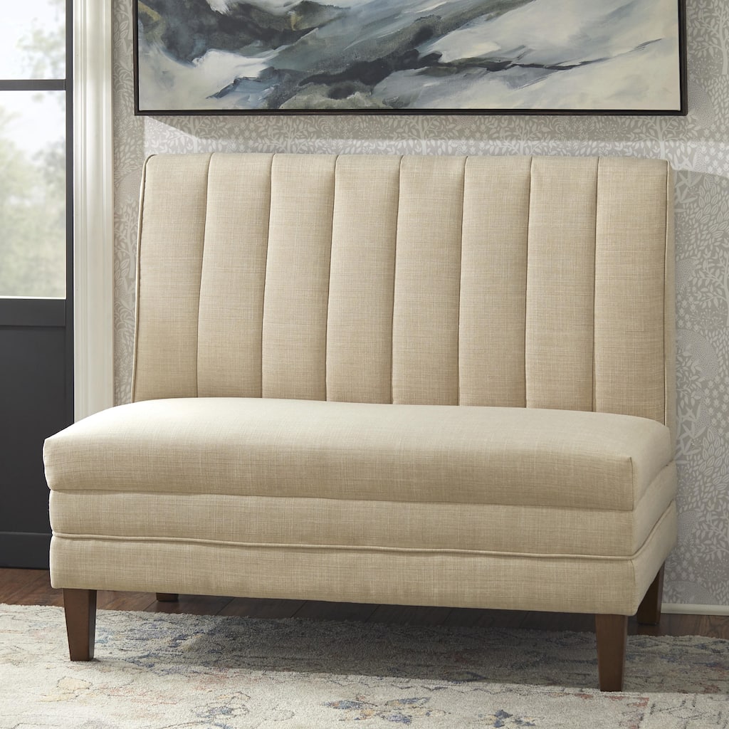 Lifestorey Kerrington Channel Back Upholstered Bench