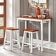 preview thumbnail 2 of 7, Simple Living Townsend 3-Piece Counter Height Table and Stool Set Walnut/White