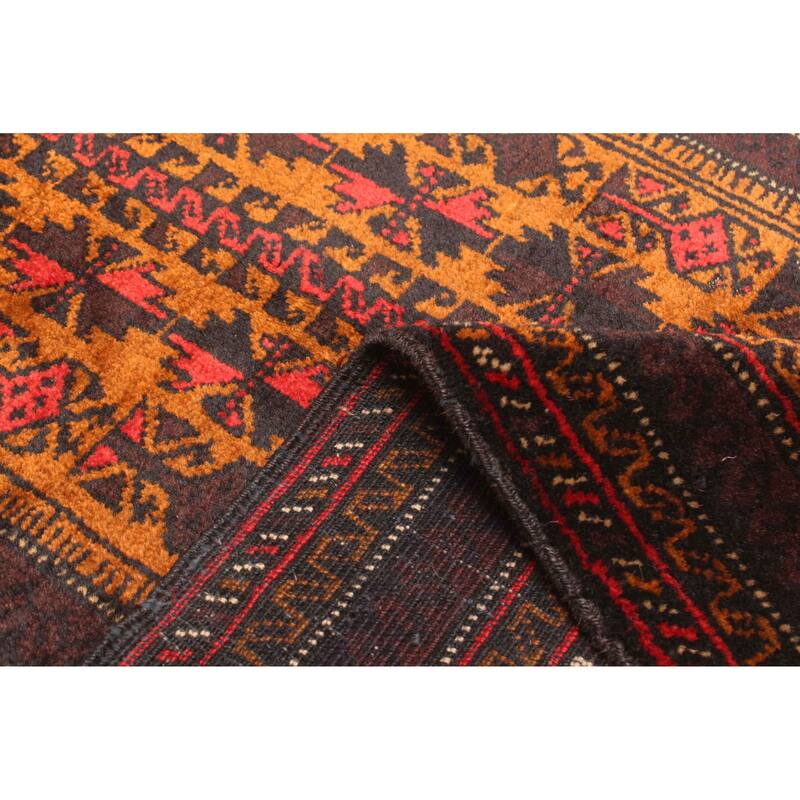 ECARPETGALLERY Hand-knotted Teimani Burnt Orange Wool Rug - 2'9 x 4'4