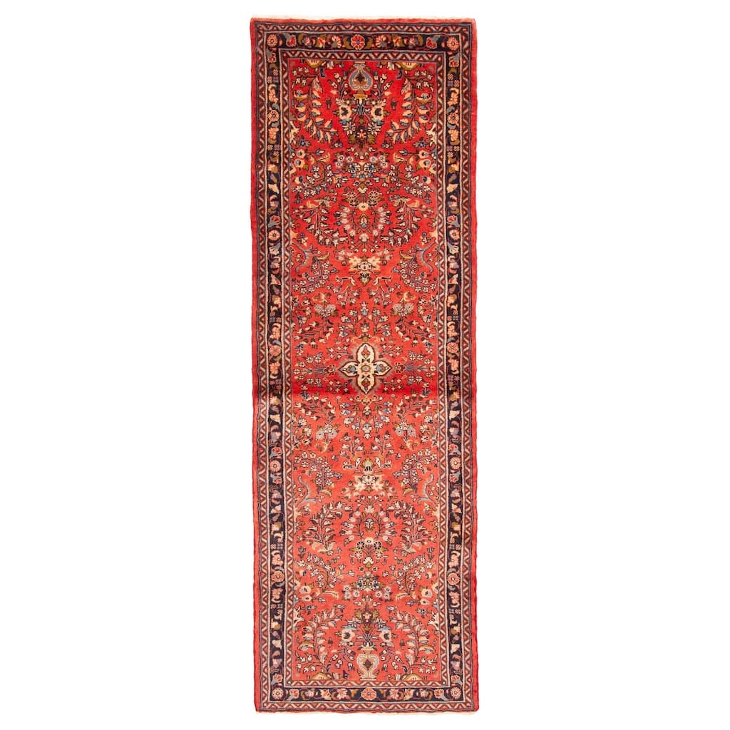 ECARPETGALLERY Hand-knotted Anadol Red Wool Rug - 2'7 x 8'10