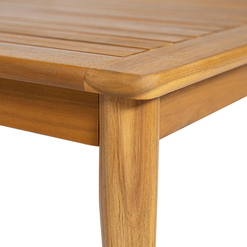 Scott Living - Sorrel Patio Acacia Square Coffee Table with Slatted Rustic Texture
