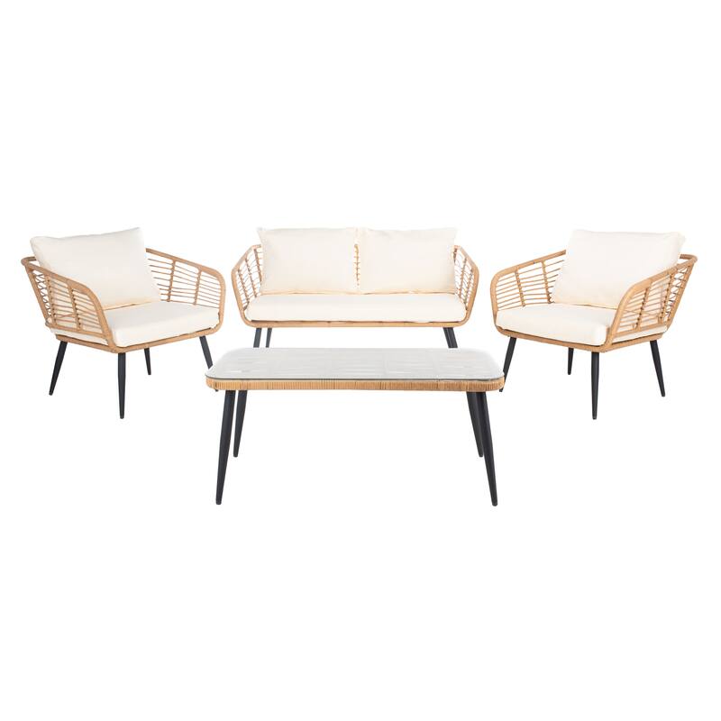 SAFAVIEH Outdoor Living Harrley 4-Piece Patio Set