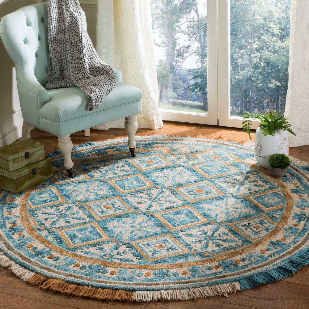 SAFAVIEH Handmade Blossom Kokoro Modern Floral Wool Rug