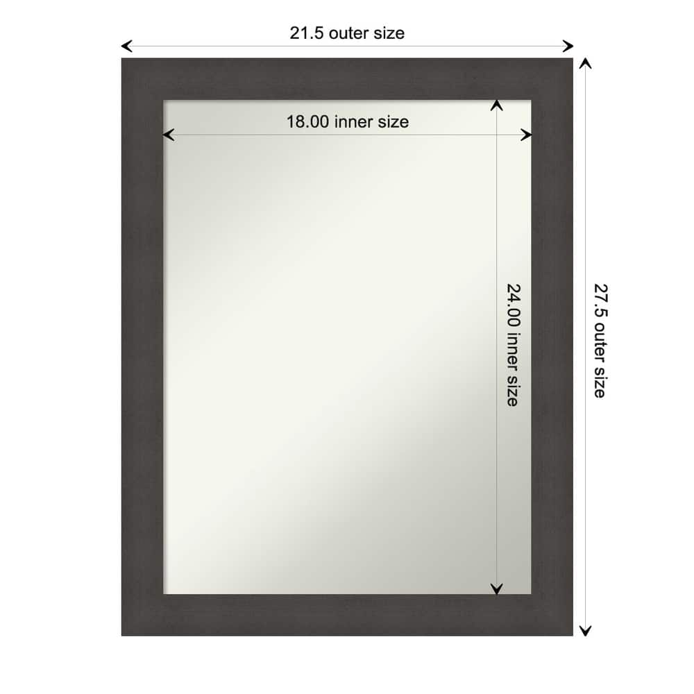 Blaine Narrow Non-Beveled Framed Bathroom Vanity Wall Mirror