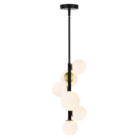 Light Society Trieste 6-Light Pendant Light - Black/Frosted