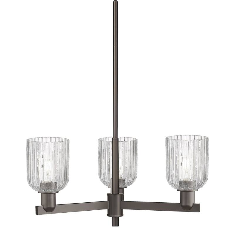 Innovations Lighting 716-3CR-9-18 Bridal Veil Chandelier Bridal Veil 3 - Oil Rubbed Bronze / Clear