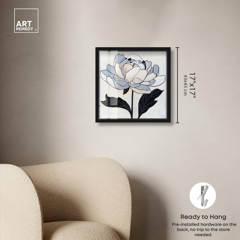 Gray Scale Flower I Shadowbox by Art Remedy