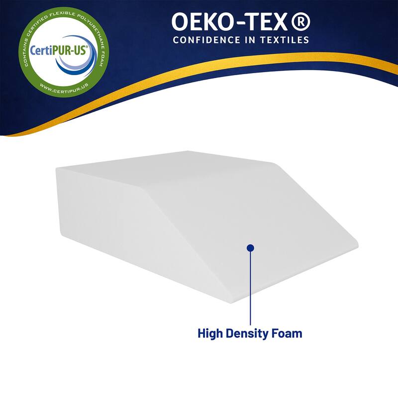 Leg Pillow-Full Foam Top, Leg Rest Elevating Foam Wedge- Improves Blood Circulation, Relieves and Recovers Injury. - Off White