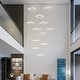 preview thumbnail 29 of 33, Modern Chandelier Dimmable Gold LED Pendant Light for High Ceiling Foyer Staircase Villa Entrances
