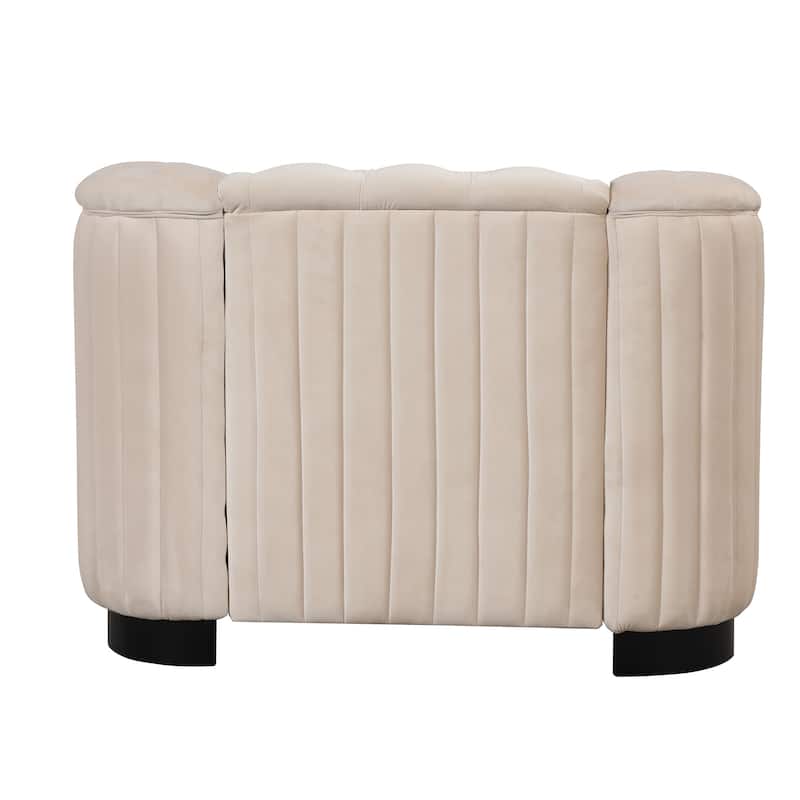 Roomfitters 41.5" Velvet Upholstered Accent Sofa Chair with Thick Removable Cushion Modern Single Couch