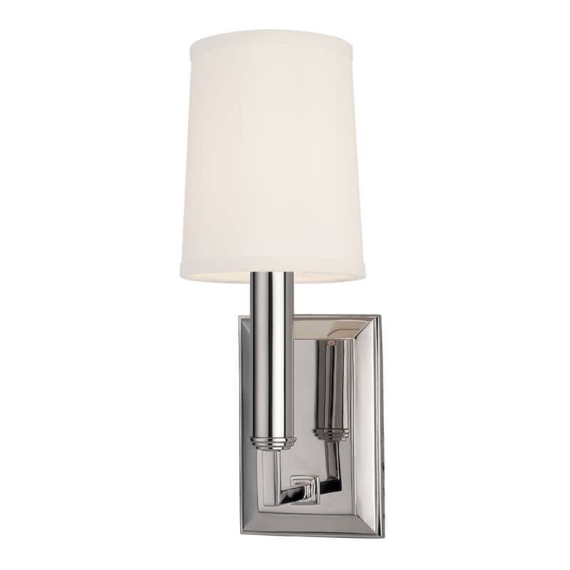 Hudson Valley Lighting Clinton Single Light 12" Tall Wall Sconce - Polished Nickel