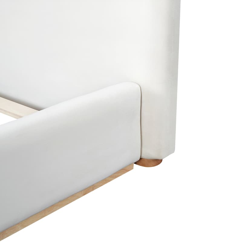 Queen / King Elegant Upholstered Bed with Solid Wood Frame and Durable, Comfortable Design