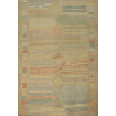 Hand Woven Oriental 100% Wool Carpet Southwestern Tribal Multi-Colored Kilim Area Rug - 10' 0'' X 8' 6''