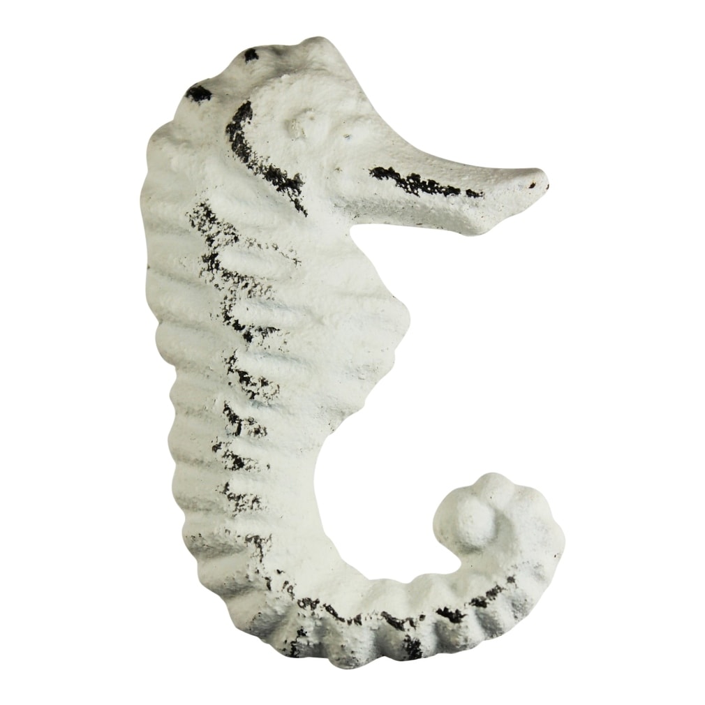 Shop Seahorse Drawer Pull Whitewashed Cast Iron Painted And