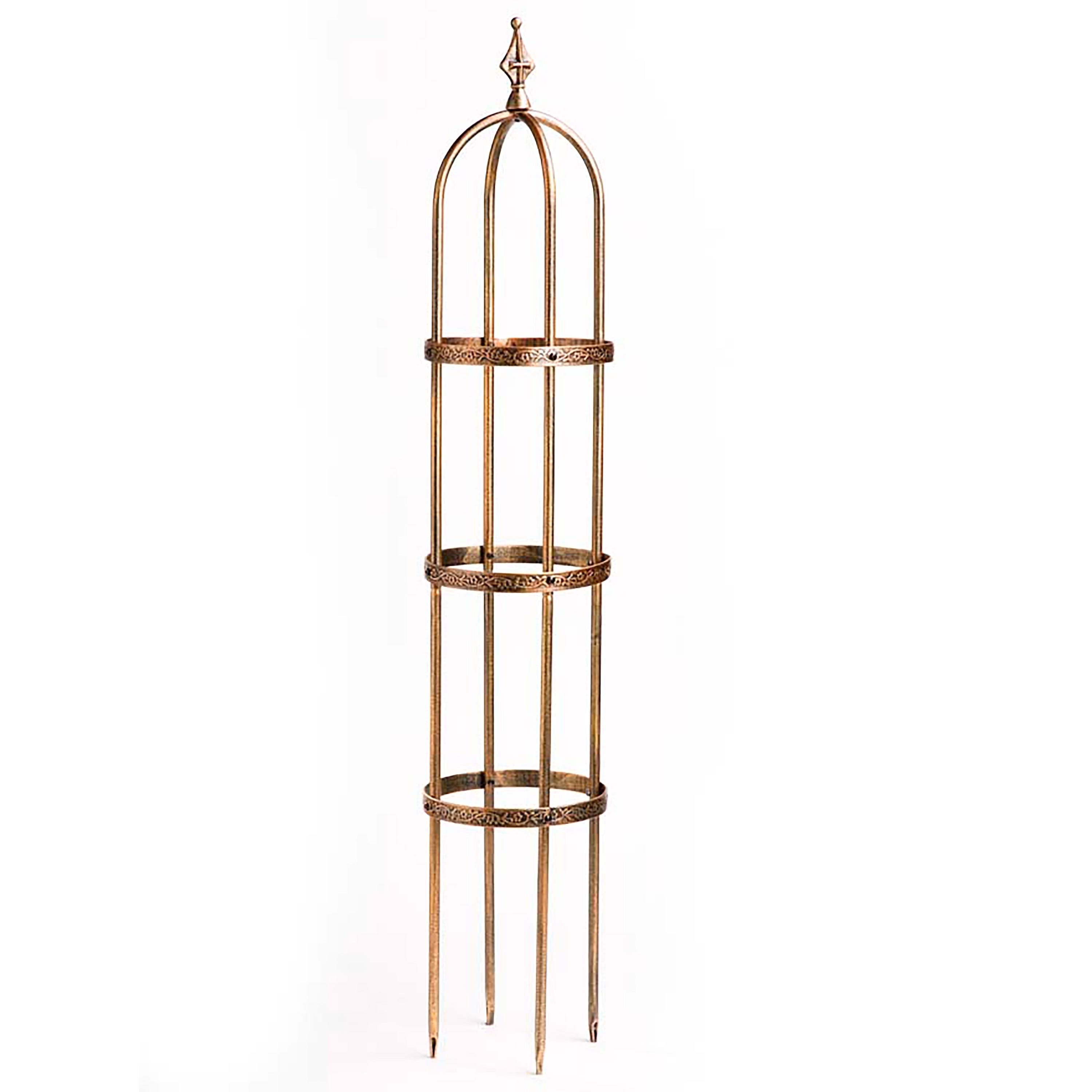 Powder-Coated Steel Garden Obelisk Trellis