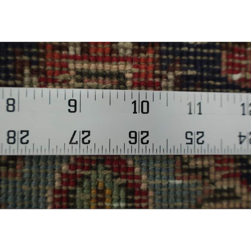 Hand Knotted Oriental 100% Wool Carpet Traditional Floral Red Tabriz Area Rug - 12' 7'' X 9' 7''