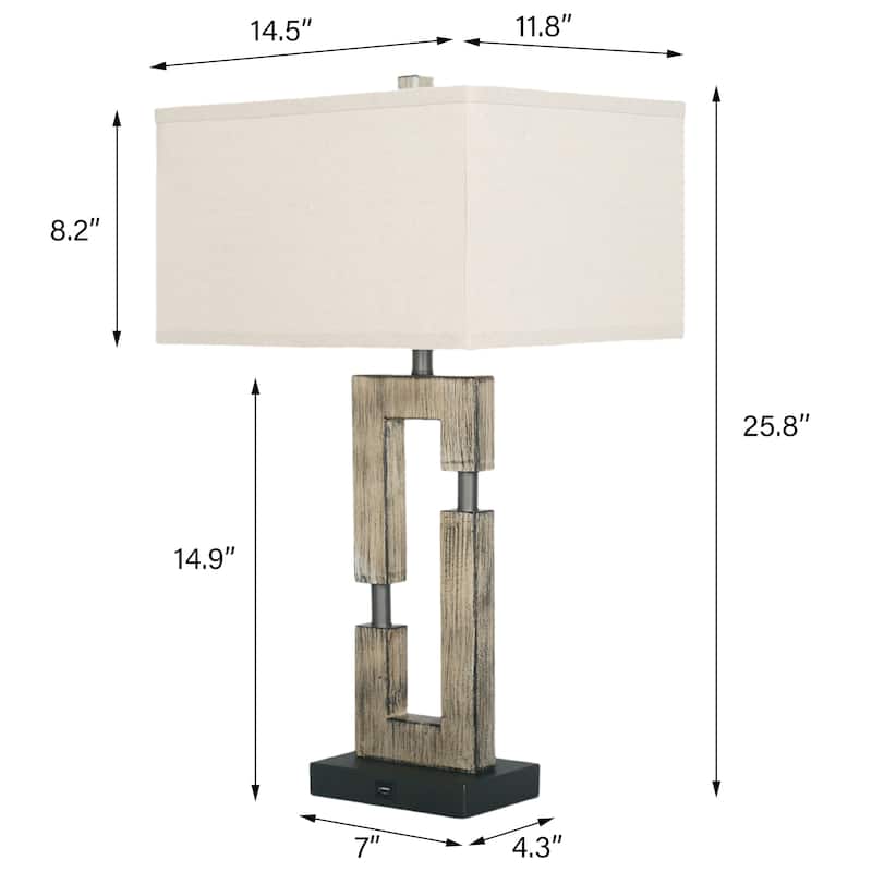Set of 2 Vintageern Table Lamp