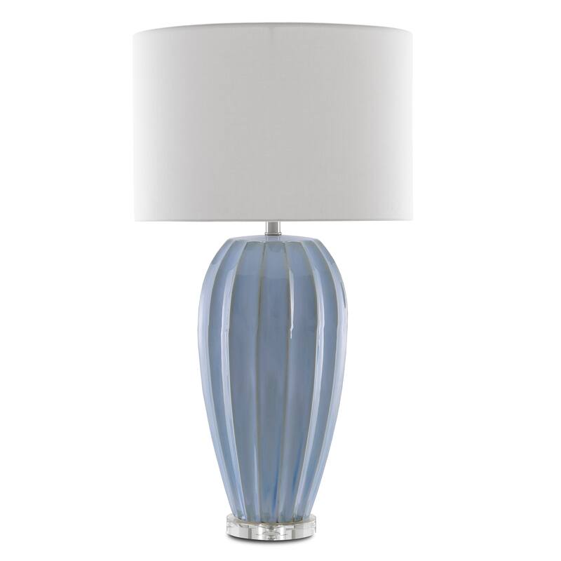 Currey & Company Bluestar Blue Table Lamp - 33"h x 18"dia