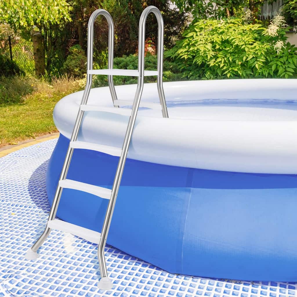 Costway 75.6" Above Ground Pool Ladder with Top Platform Non-slip - See Details