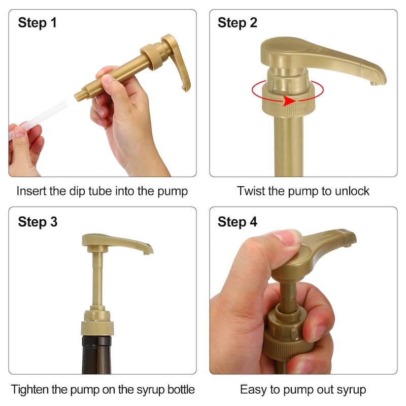 Coffee Syrup Pump Fits 750ml Bottles Coffee Milk Tea Dispenser