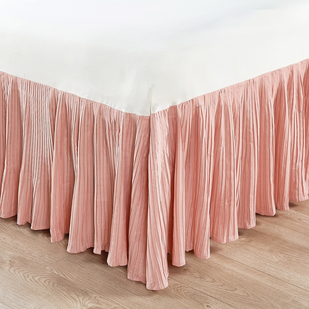 Pink pleated skirt outlet queen size