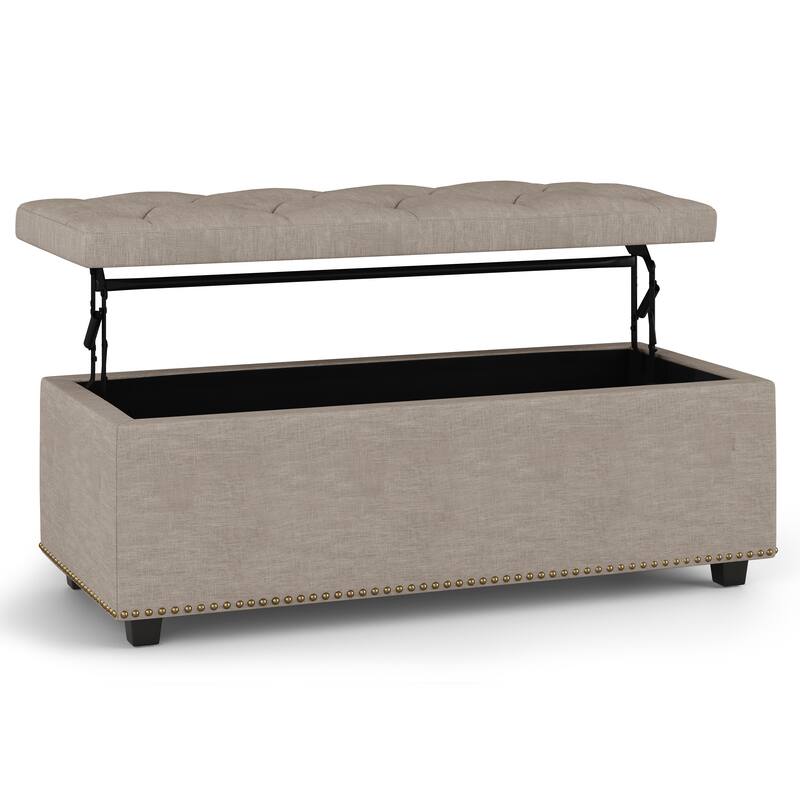 WYNDENHALL Springfield 44 inch Wide Traditional Rectangle Storage Ottoman