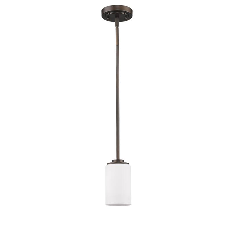 HomeRoots Bronze Frosted Glass Hanging Light - 5' X '6.5' X '5