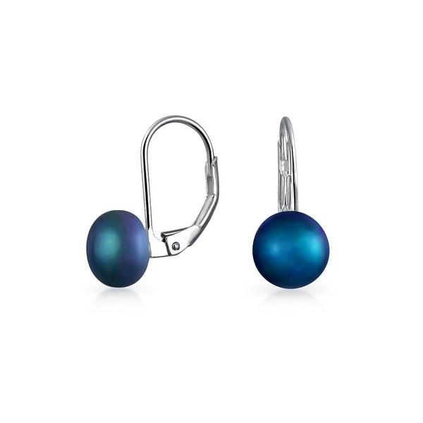 Freshwater Cultured Pearl Ball Drop Earrings Sterling Silver. Opens flyout.