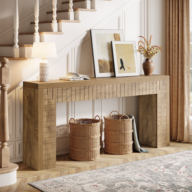 70.9-Inch Extra Long Console Sofa Table for Entryway Living Room - 11.4" D x 70.9" W x 33.4" H