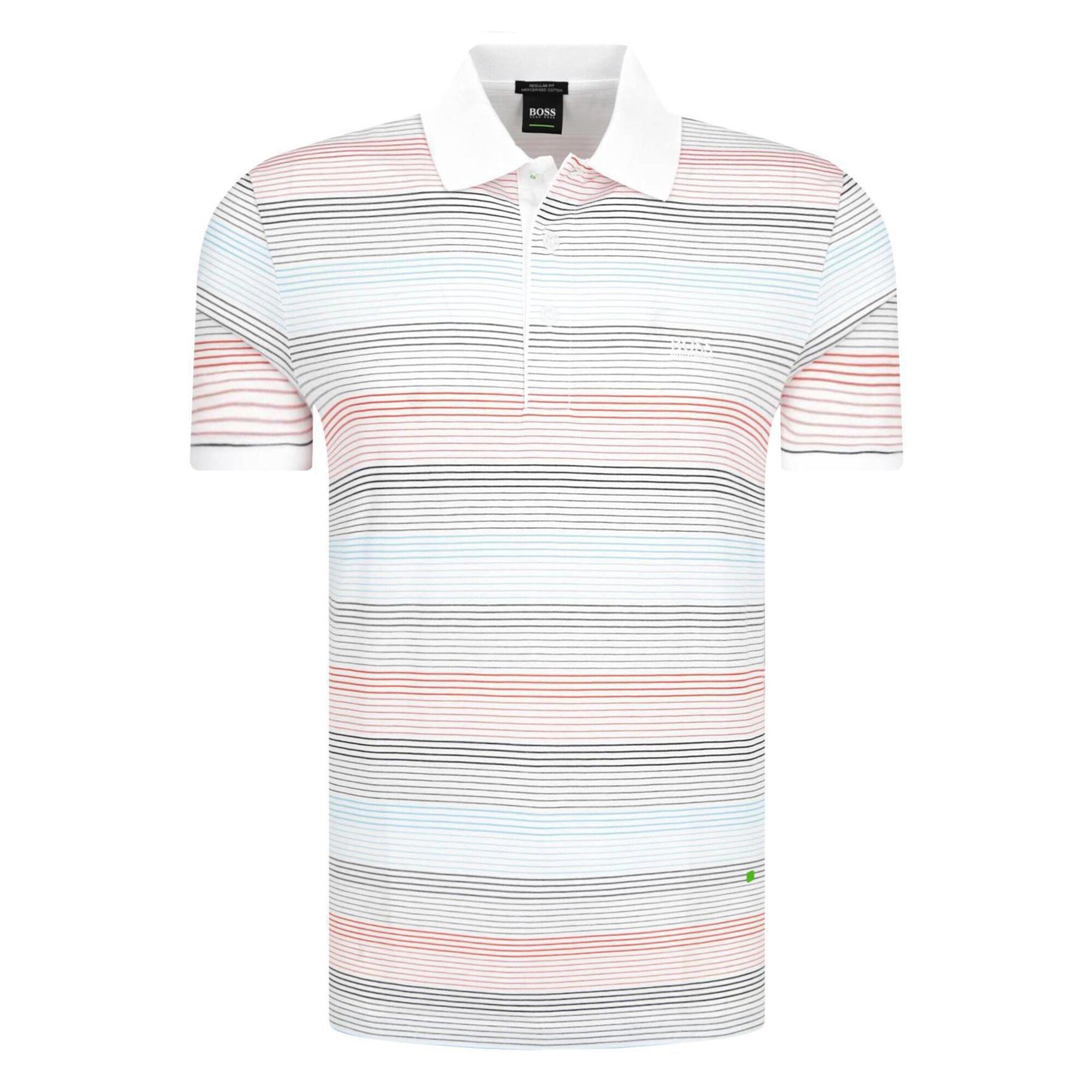boss striped polo