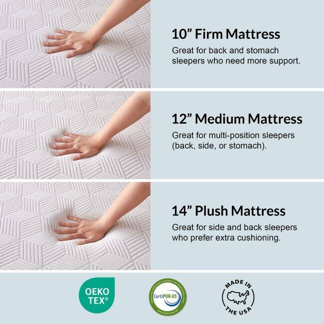 Renanim Cooling Gel Memory Foam Mattress, Breathable & Supportive for Cooler Sleep