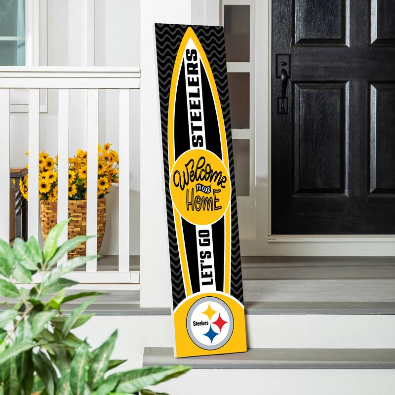 47" Porch Leaner Welcome Wall Sign, Pittsburgh Steelers - Multi